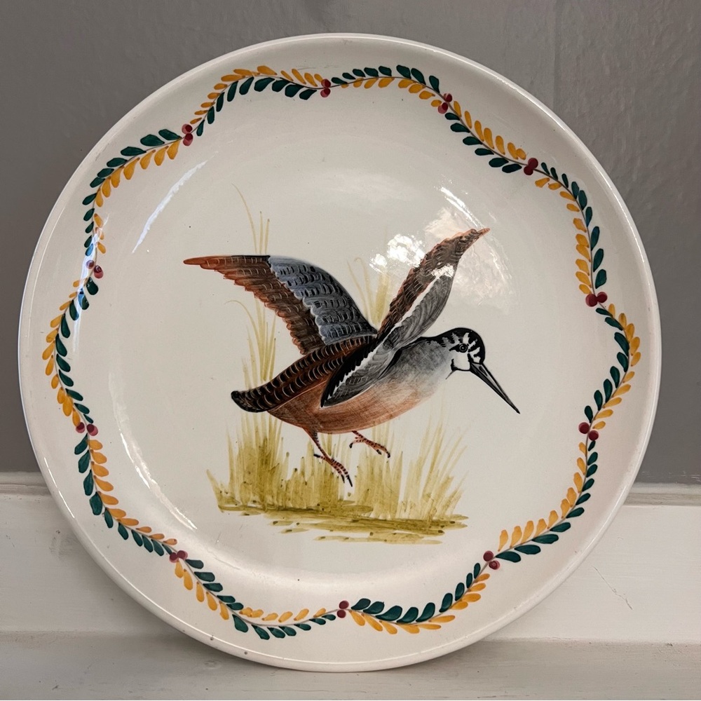 Vintage Hand Painted Decorative Italian Grouse Plate
